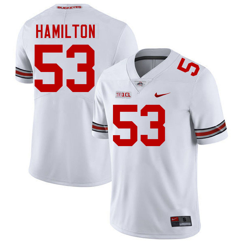 DaVon Hamilton Ohio State Buckeyes Jersey College Football Uniforms-White